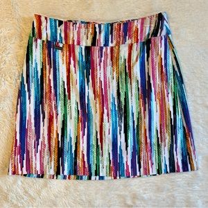 Peck & Peck colorful patterned mini skirt skort. Size 10. Like new.